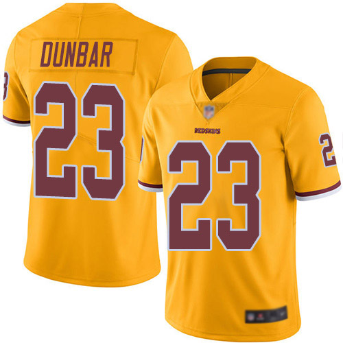 Washington Redskins Limited Gold Youth Quinton Dunbar Jersey NFL Football 23 Rush Vapor